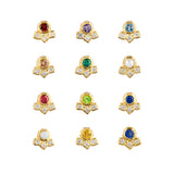 Trinity birthstone earrings